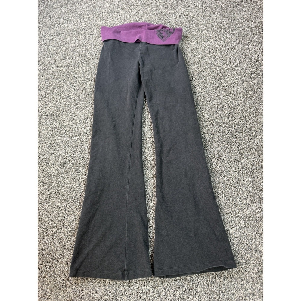 Vintage Victoria's Secret Flared Yoga Pants Women's Size Small Short Black Baggy
